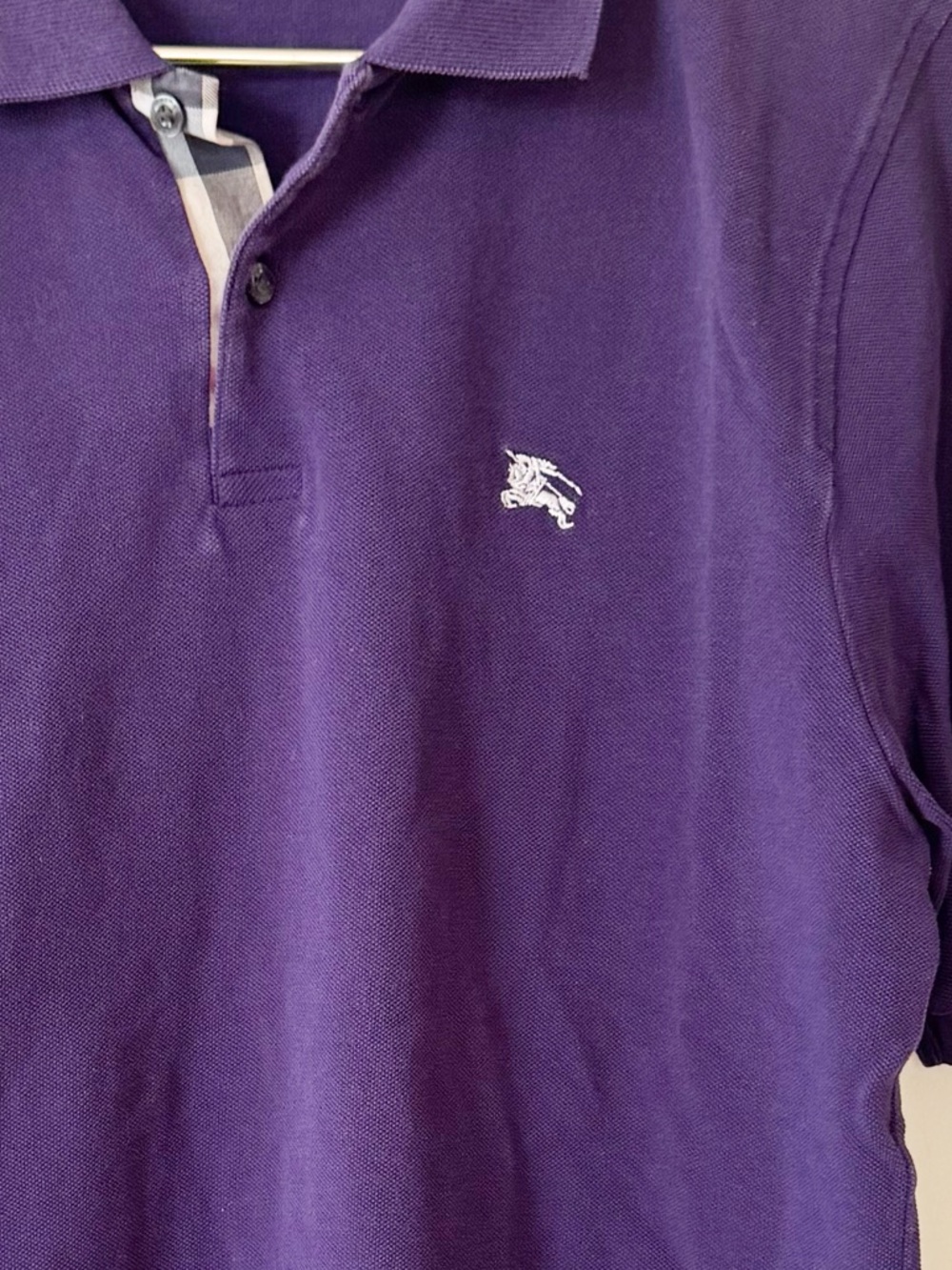 Burberry Purple Polo Shirt Classic Fit L - Picture 4 of 7
